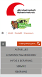 Mobile Screenshot of abfallwirtschaft-hohenlohekreis.de