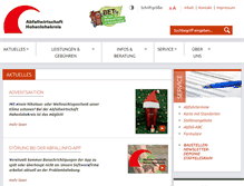 Tablet Screenshot of abfallwirtschaft-hohenlohekreis.de